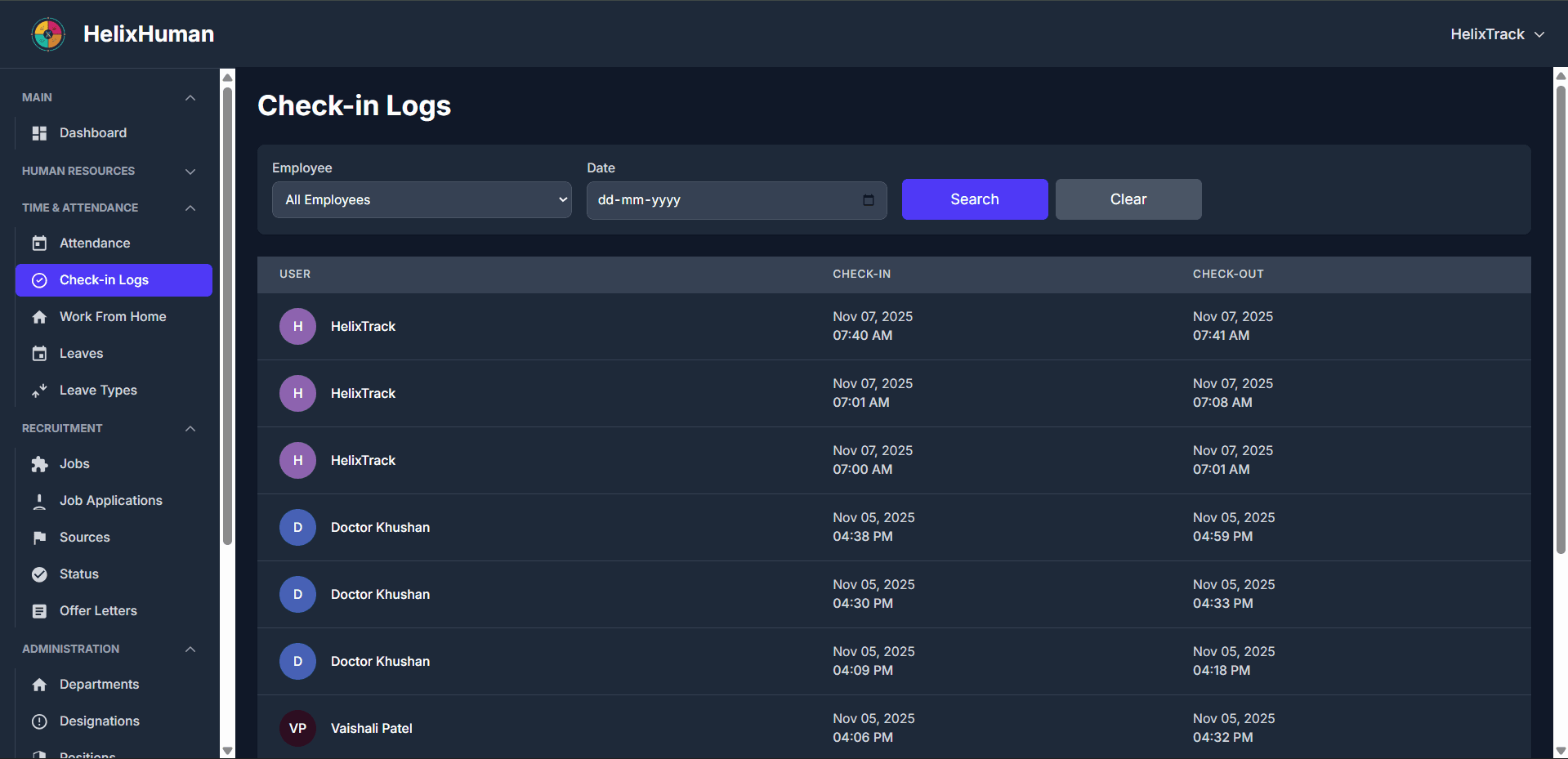 Payroll Processing Screen