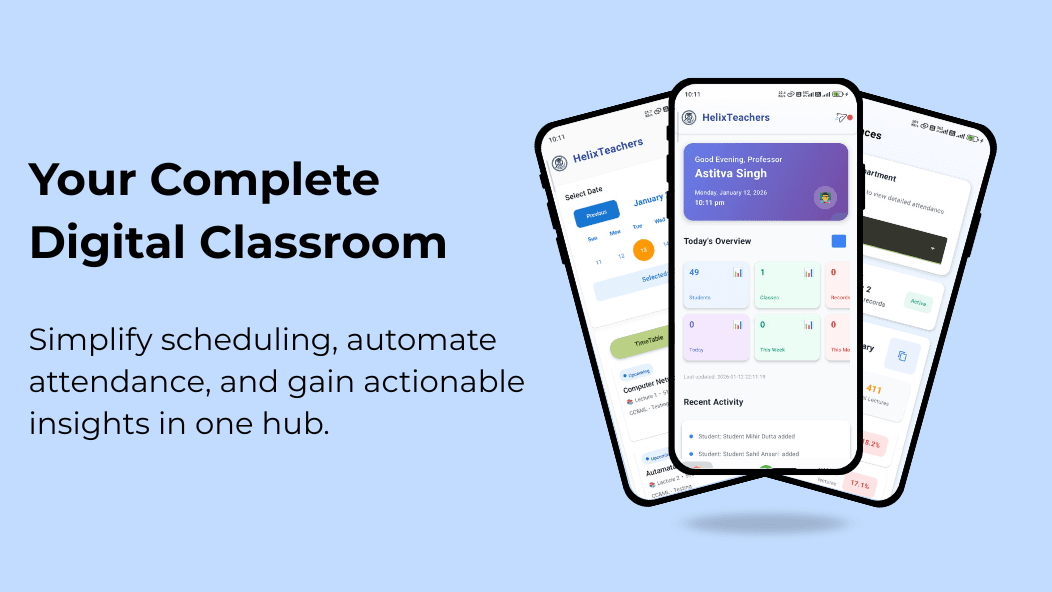 Helix App Welcome Screen